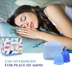 SHORDY Menstrual Cups Set of 2(Small+Large) with Box Soft Menstrual Cup & Flexible Period Cups for Women Upto 12 Hours Eco-Friendly & Safer Tampons Discs Pads Alternative Copa Menstrual (Blue)