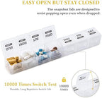 Monthly Pill Organizer, 28 Day Pill Box 1 Time a Day with Dust-Proof Case, Large 4 Weeks a Month Pill Case Container, Daily Vitamin Case Box for Pills/Medicine/Fish Oil/Supplements（White）