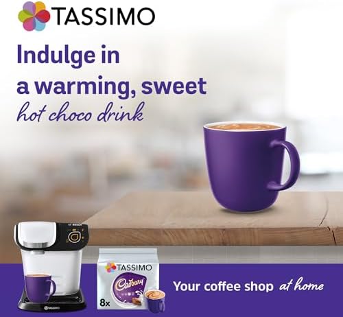 TASSIMO Cadbury Hot Chocolate Drink 16 discs, 8 servings (Pack of 5, Total 80 discs, 40 servings)
