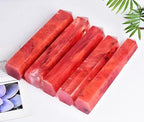 Smelting Red Quartz Tower Obelisk Artificial Crystal Stone Wand Large Reiki Meditation Gifts 1.1-1.7 LBS