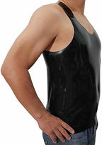 Latex Rubber Gummi Black Undershirt Muscle Shirt (one Size)