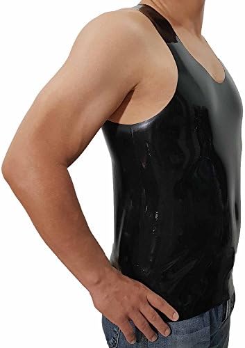 Latex Rubber Gummi Black Undershirt Muscle Shirt (one Size)