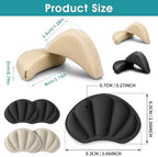 ElevateTech 8 Pcs Shoe Filler & Heel Pad Set for Too Big Shoes Inserts to Make Shoes Smaller Shoe Filler Heel Cushion Toe Inserts for LooseShoes for Men Women Heels Sneaker Pain Relief Comfort