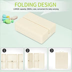 FYY Daily Pill Organizer,7 Compartments Portable Case [Folding Design] Travel Pill Box for Purse Pocket to Hold Vitamins,Cod Liver Oil,Supplements and Medication-White
