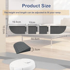 Plastic Threshold Ramp for Robot Vacuum Cleaner Universal Component Fits iRobot Roborock Dreame Shark Eufy Ecovacs Narwal MOVA Thresholds of 2-2.5 cm Height 2.6×10.6×59 cm, Grey