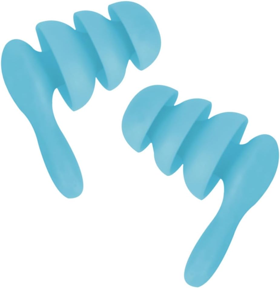 Waterproof Soundproof 2 Pairs Noise-reducing Swimming Earbuds Hearing Protection for Sleeping Studying Bathing Blue