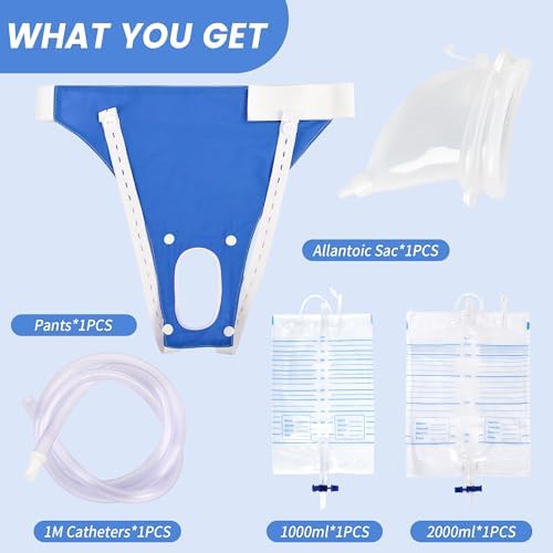 2026 Upgraded Urine Collection Bag, Reusable Condom Catheters with 1000ml & 2000ml Bags, Portable & Comfortable Wearable Urinary Drainage System(Women's Version)