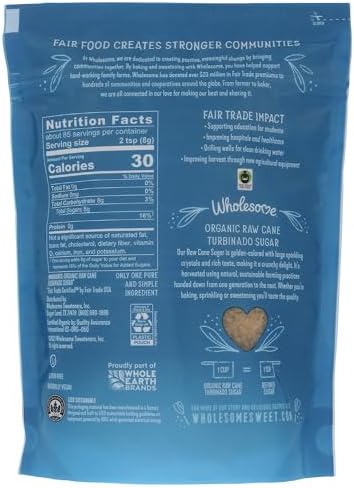 Wholesome Organic Raw Cane Turbinado 24oz, 1-Pack