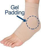 ZenToes Ankle Bone Protection Socks Malleolar Sleeves with Gel Pads for Boots, Skates, Splints, Braces - 1 Pair