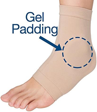 ZenToes Ankle Bone Protection Socks Malleolar Sleeves with Gel Pads for Boots, Skates, Splints, Braces - 1 Pair