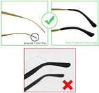 6 Pairs Temple Tips for Eyeglasses Thin (1.0 mm to 1.5 mm) Metal Temple Covers Anti-slip Silicone Glasses Earpieces Ear Sock Cushion Pieces Replacement - Black