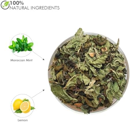 CelesTe Marrakesh Mojito, Moroccan Mint Tea Loose Leaf - Premium Blend with Mint and Lemon | 100% Natural Loose Leaf Green Tea (1.76 oz) (50 gm) (25 Cups)