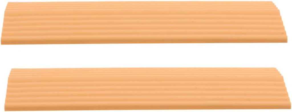 2pcs Indoor Threshold Ramp Pads for Robot Vacuum and Wheelchair Transition Orange Plastic Ramp Mats for Low Steps and Doorways