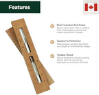 Sauna Sand Timer - Handmade from Canadian Red Cedar Wood - Wall-Mounted Rotating 15-Minute Hourglass with White Sand