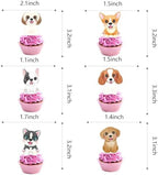 48Pcs Puppy Dog Cupcake Toppers for Boys Girls Kids Baby Shower Birthday Decorations