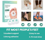 Welnove 84pcs Callus Pad with Water-Resistant Self-Stick Adhesive, Protects Foot, Heel and Toes from Rubbing and Friction,Oval Shape Design,Reduce Pressure and Friction from Shoes Rubbing-White