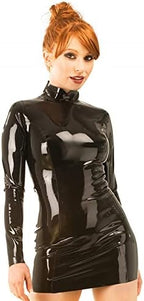 Cosplay Costumes Shiny PVC Women Bodycon Dress Dress Sexy Clubwear Plus Size 7XL,Black,XXXL