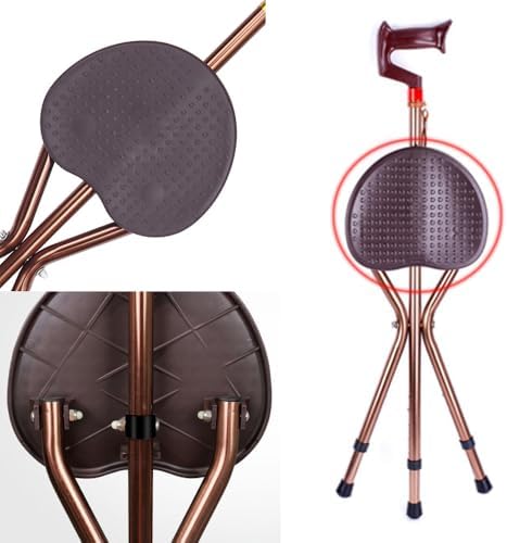 Folding Cane Seat Board Replacement ABS Plastic Crutch Chair Panel Cane Seat Covers Pad Parts for Walking Cane with Seat Cane Walking Stick Portable Seating Stool Cane Crutches