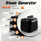 GHOSOONE Portable Sauna Steamer Machine, 4L 1600W Steam Generator for Sauna Heater, Remote Control, 9-Level Adjustable & 120-Min Timer, Home Spa Sauna Accessories