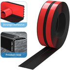 Elvone Stair Nosing, Rubber Edging Guard Trim Self Adhesive, Vinyl Staircase Step Edge Protector for Outdoor & Indoor(10 FT, Black)