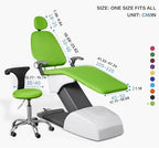 5Pcs/Set Protective Full Dental Chair Cover,PU Dustproof Waterproof Non Slip Easy Clean Protective Dentist Chair Cover for Dental Hospitals(A)