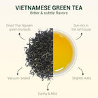 BACH TRA Green Tea Loose Leaf 17.64 oz | Authentic Thai Nguyen Tea Buds | Smooth & Naturally Low Caffeine | Large Value Pack