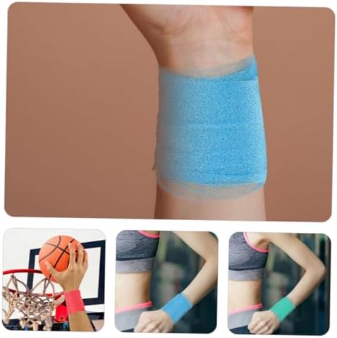 3rolls Joint Protective Bandages Sponge Sports Tapes Elastic Tapes for Outdoor Athletes Training Wraps Wrist Straps for Football
