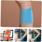 3rolls Joint Protective Bandages Sponge Sports Tapes Elastic Tapes for Outdoor Athletes Training Wraps Wrist Straps for Football