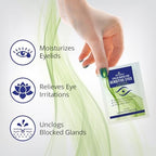 NOVEHA Eyelid Wipes - For Delicate Lashes and Eyelids - With Hyaluronic Acid, Chamomile, and Aloe Vera - Individually Wrapped Pre-moistened Pads (60 Wipes)