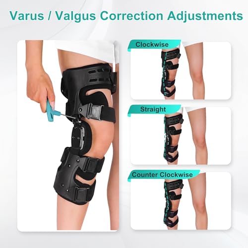 OA Unloader Knee Brace, Support for Arthritis Pain, Osteoarthritis, Cartilage Defect Repair, Avascular Necrosis, Bone on Bone Knee Joint Pain and Degeneration Medial Inside (Right Leg)