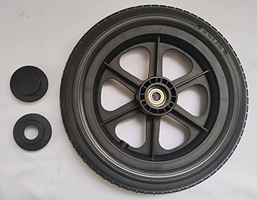 wheelchair 12 inch rear wheel.12 1/2 x 2 1/4 Replacement Wheels Solid Urethane Foam Tire.wheelchair and Transport Wheelchair and Heavy Duty Transport Wheelchair Replacement Parts, (1Ea,Black)