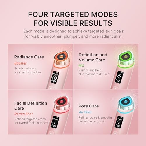 medicube Booster Pro | 6-in-1 Real Glass Glow Beauty Massager | for Clear, Radiant, Firmer-Looking Skin | Korean Skin Care | Pink