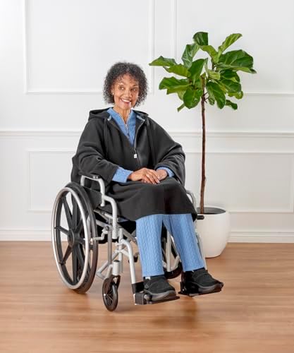 Silverts Men’s & Women’s Adaptive Fleece Wheelchair Cape With Hood