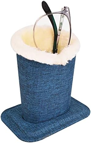 Pack of 2 Soft Plush Lined Eyeglasses Holder Stand Protective Glasses Holder Stand