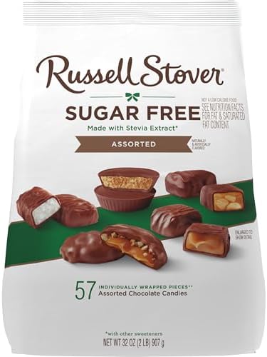 RUSSELL STOVER Sugar Free Assorted Chocolate Candy Bag Gift, 32 oz