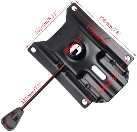 Wealrit Office Chair Tilt Base, Heavy Duty Control Lift Mechanism Black Swivel Base Plate 6.8" x 5.5" Mouting Holes Dimension Office Chair Parts Replacement