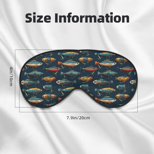 Colorful Fishing Lures (2) Print Double Side Sleep Eye Mask, Adjustable Night Eye Cover for Women Men
