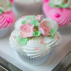 Global Sugar Art Blossom Sugar Cake Flowers with Pearl Stamens, Pink Unwired, 24 Count by Chef Alan Tetreault