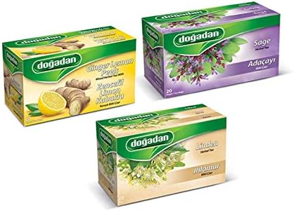 DOGADAN HERBAL TEA PACK OF 3 ( LINDEN, GINGER LEMON, SAGE)