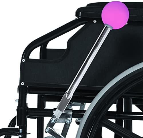 Rehabilitation Advantage Wheelchair Ball Grip Brake Handle Extensions, Pair - Pink, 10 Inch (Pack of 2)
