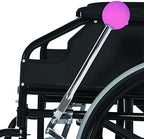 Rehabilitation Advantage Wheelchair Ball Grip Brake Handle Extensions, Pair - Pink, 10 Inch (Pack of 2)