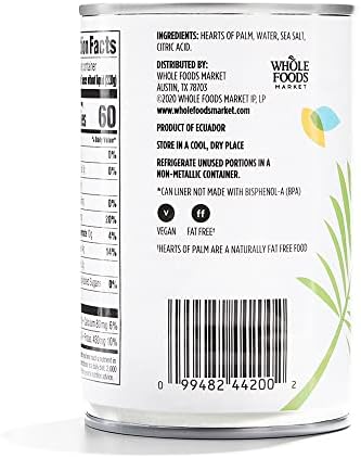 365 by Whole Foods Market, Whole Hearts Of Palm, 14.1 Ounce