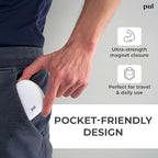 PUL Retainer Case for Invisalign & Clear Aligners - Slim Clear Aligner Case with Secure Magnetic Closure - Travel Retainer Holder for Invisalign Accessories, Mouth Guards & Dentures - Gray