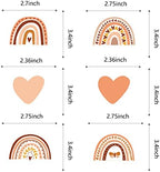 48 Pcs Boho Rainbow Party Cupcake Toppers for Boho Rainbow Birthday Party Decorations
