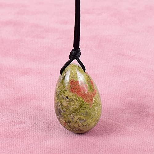 Drill 30 * 20 MM Yoni Egg 100% Natural Stone Jade Crystal Egg Mineral Ball Kegel Massage,unakite 30x20mm