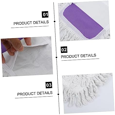 Reusable Cotton Mop Pads for Floor Cleaning Washable Mop Accessories for Home Cleaning Compatible with Most Mops Ideal for Wet and Dry Use Replacement Refills Included