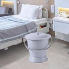 harayaa Chamber Pot,Night Urinal,Portable Toilet, Bedpan Spittoon with Lid for Children Woman Home, Gray