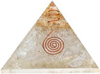 Orgone Pyramid with Clear Quartz Crystal and Healing Coil Quartz Point - Natural Healing Stones Orgonite Energy Generator for Yoga Meditation
