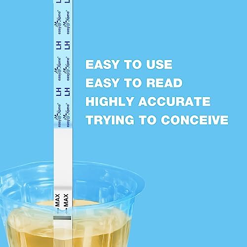 Easy@Home Ovulation & Pregnancy Test Strips Kit: 25 Ovulation Tests 10 Pregnancy Tests & 35 Large Urine Cups - Powered by Premom Ovulation APP | 25LH + 10HCG + 35 Urine Cups