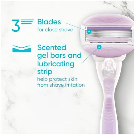 Gillette Venus ComfortGlide Freesia Women's Razor Refills, 4 Refills